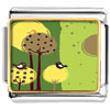  Italian Charms - Cute Little Birds On Trees Photo Italian Charm