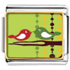 Double Lovely Birds On Branch Photo Italian Charm