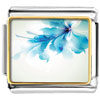  Italian Charms - Beautiful White And Deep Sky Blue Flower Photo Italian Charm