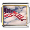 Flying Usa National Flag Photo Italian Charm