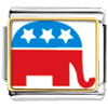 Blue And Red Republican Elephant Photo Italian Charm