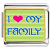 I Heart My Family Photo Italian Charm