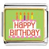 Happy Birthday Green Photo Italian Charm
