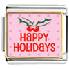 Happy Holidays Holly Photo Italian Charm