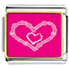 Layered Two  Hearts  Photo Italian Charm