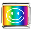 Rainbow Happy Face Photo Italian Charm