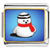 Snowman Red Scarf Photo Italian Charm
