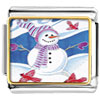  Snowman  With Birds Photo Italian Charm