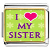 I Heart My Sister Photo Italian Charm