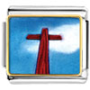 Wooden Cross Photo Italian Charm