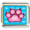 Pink Paw Print Photo Italian Charm