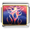 Painted Fire Flames Photo Italian Charm