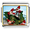 Santas On Sleigh Photo Italian Charm