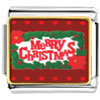 Merry Christmas And Holly Photo Italian Charm