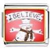 I Believe Snowman Photo Italian Charm