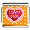  Love   You  Pink Photo Italian Charm