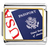 Usa Passport Blue Photo Italian Charm