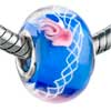 Light Salmon Rose Translucent Murano Glass European Beads
