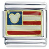 Gold Mickey Flag Licensed Italian Charm