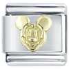 Golden Mickey Face Licensed Italian Charm