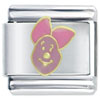 Gold Winnie Piglet Licensed Italian Charm
