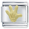 Gold Mickey Hand Licensed Italian Charm