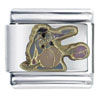 Gold Eeyore Rose Licensed Italian Charm