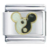 Gold Mickey Yin Yang Licensed Italian Charm