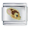 Gold Bambi Profile Licensed Italian Charm