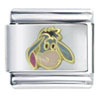 Gold Eeyore Face Licensed Italian Charm