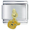 Gold Winnie Face Licensed Italian Charm