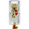 Gold Queen Of Hearts Licensed Italian Charm