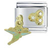 Tinkerbell Flying And Rhinestones Licensed Italian Charm