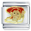 Gold Toy Story Jessie Licensed Italian Charm