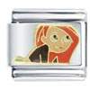 Gold Kim Possible Licensed Italian Charm