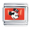 Mickey Mouse In Top Hat Licensed Italian Charm