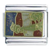 Statue Of Liberty Against Usa Flag X2 Italian Charm