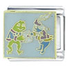 Alice In Wonderland Fish &amp; Frog Footmen Licensed Italian Charm
