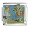 Hansel Gretel Escaping The Gingerbread House Blue X2 Italian Charm