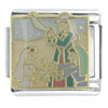 Bible Story King Solomon X2 Italian Charm