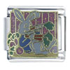Peter Rabbit Eating All The Veggies X2 Italian Charm