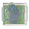Peter Rabbit Hiding In A Watering Can X2 Italian Charm