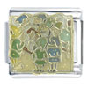 Snow White Finds Dwarves Cottage X2 Italian Charm