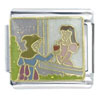Snow White With Old Woman X2 Italian Charm