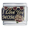 I Love You Mom X2 Italian Charm