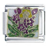 Magenta Fairy And Flowers X2 Italian Charm