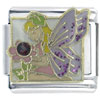 Fairy With Petunia X2 Italian Charm