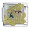 Yellow Fairy And Flowers Italian Charms Bracelet Link X2  Italian Charm