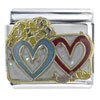  Wedding  Hearts X2 Italian Charm