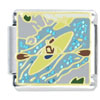 Canoeing Yellow X2 Italian Charm